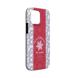 Snowflakes iPhone Case - Rubber Lined - iPhone 13 Mini (Personalized)