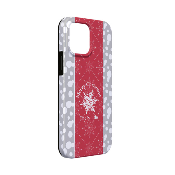 Custom Snowflakes iPhone Case - Rubber Lined - iPhone 13 Mini (Personalized)
