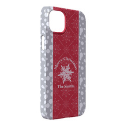 Snowflakes iPhone Case - Plastic - iPhone 14 Plus (Personalized)