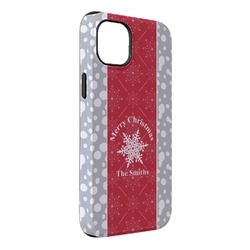 Snowflakes iPhone Case - Rubber Lined - iPhone 14 Plus (Personalized)