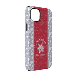 Snowflakes iPhone Case - Rubber Lined - iPhone 14 Pro (Personalized)