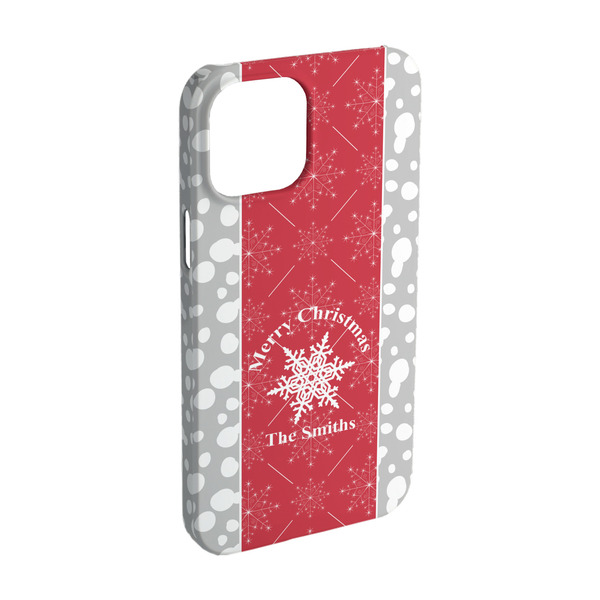 Custom Snowflakes iPhone Case - Plastic - iPhone 15 Pro (Personalized)