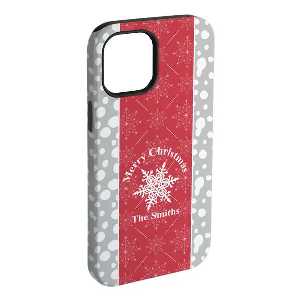 Custom Snowflakes iPhone Case - Rubber Lined (Personalized)