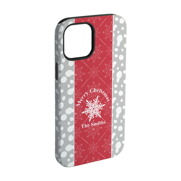 Custom Snowflakes iPhone Case - Rubber Lined - iPhone 15 (Personalized)