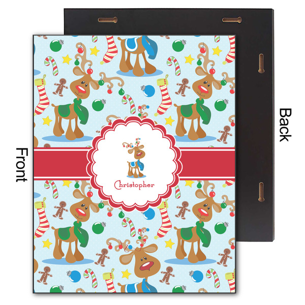 Reindeer 11x14 Wood Print - Front & Back View