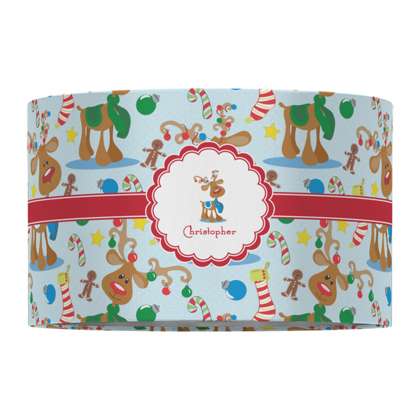 Reindeer 12" Drum Lampshade - FRONT (Fabric)
