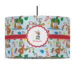 Reindeer 12" Drum Pendant Lamp - Fabric (Personalized)