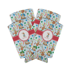 Reindeer Can Cooler (tall 12 oz) - Set of 4 (Personalized)