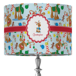 Reindeer 16" Drum Lamp Shade - Fabric (Personalized)