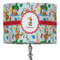 Reindeer 16" Drum Lampshade - ON STAND (Fabric)