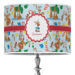 Reindeer 16" Drum Lamp Shade - Poly-film (Personalized)