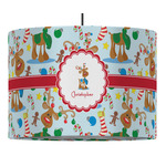 Reindeer 16" Drum Pendant Lamp - Fabric (Personalized)