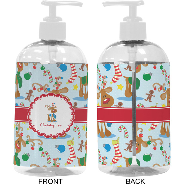 Reindeer 16 oz Plastic Liquid Dispenser- Approval- White