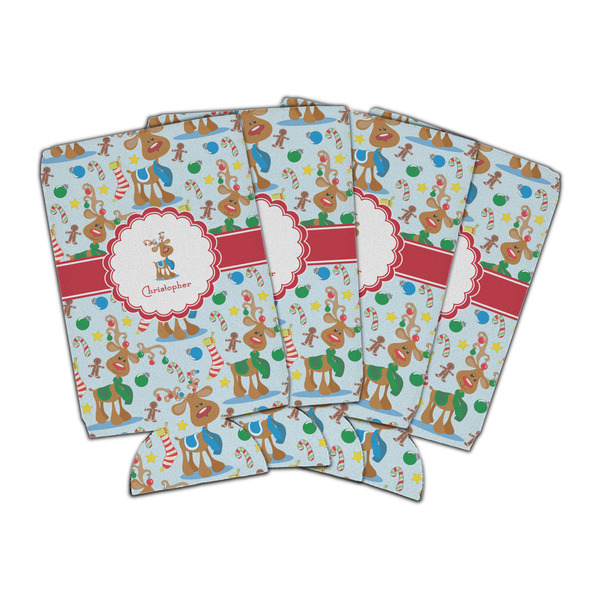 Custom Reindeer Can Cooler (16 oz) - Set of 4 (Personalized)