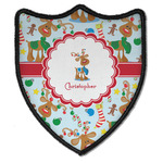 Reindeer Iron On Shield Patch B w/ Name or Text
