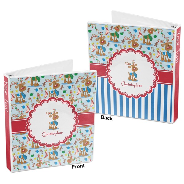 Reindeer 3-Ring Binder Front and Back