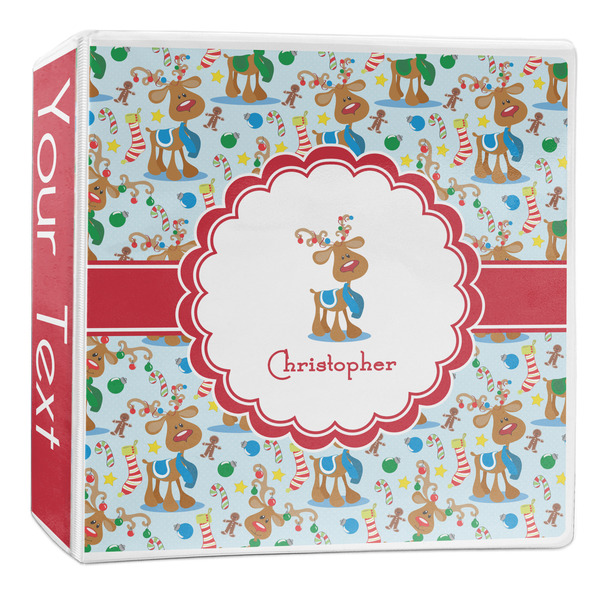 Custom Reindeer 3-Ring Binder - 2 inch (Personalized)