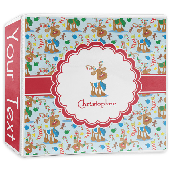 Custom Reindeer 3-Ring Binder - 3 inch (Personalized)