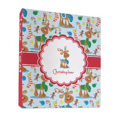 Reindeer 3 Ring Binder - Full Wrap - 1" (Personalized)