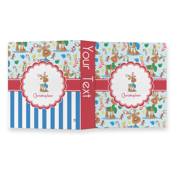 Reindeer 3 Ring Binders - Full Wrap - 1" - OPEN OUTSIDE