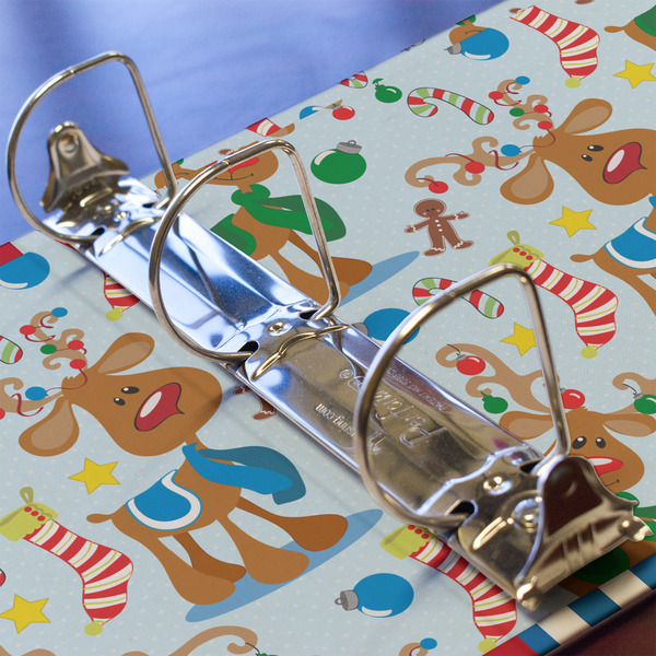 Reindeer 3 Ring Binders - Full Wrap - 2" - DETAIL