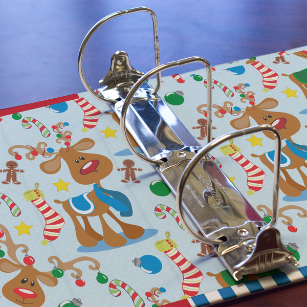Reindeer 3 Ring Binders - Full Wrap - 3" - DETAIL