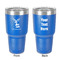 Reindeer 30 oz Stainless Steel Tumbler - Royal Blue - Double-Sided (Personalized)