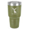 Reindeer 30 oz Stainless Steel Tumbler - Olive - Single-Sided (Personalized)