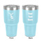 Reindeer 30 oz Stainless Steel Ringneck Tumbler - Teal - Double Sided - Front & Back