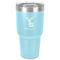Reindeer 30 oz Stainless Steel Tumbler - Teal - Single-Sided (Personalized)