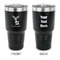 Reindeer 30 oz Stainless Steel Ringneck Tumblers - Black - Double Sided - APPROVAL