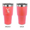 Reindeer 30 oz Stainless Steel Ringneck Tumblers - Coral - Single Sided - APPROVAL