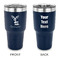Reindeer 30 oz Stainless Steel Ringneck Tumblers - Navy - Double Sided - APPROVAL