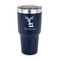 Reindeer 30 oz Stainless Steel Tumbler - Navy - Single Sided (Personalized)