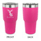 Reindeer 30 oz Stainless Steel Ringneck Tumblers - Pink - Single Sided - APPROVAL