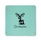 Reindeer 6" x 6" Teal Leatherette Snap Up Tray - APPROVAL