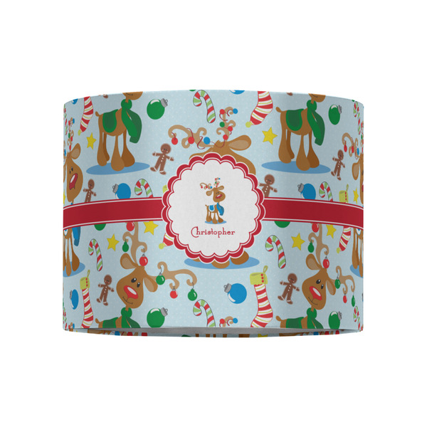 Reindeer 8" Drum Lampshade - FRONT (Fabric)