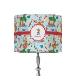 Reindeer 8" Drum Lamp Shade - Fabric (Personalized)
