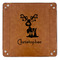 Reindeer 9" x 9" Leatherette Snap Up Tray - APPROVAL (FLAT)