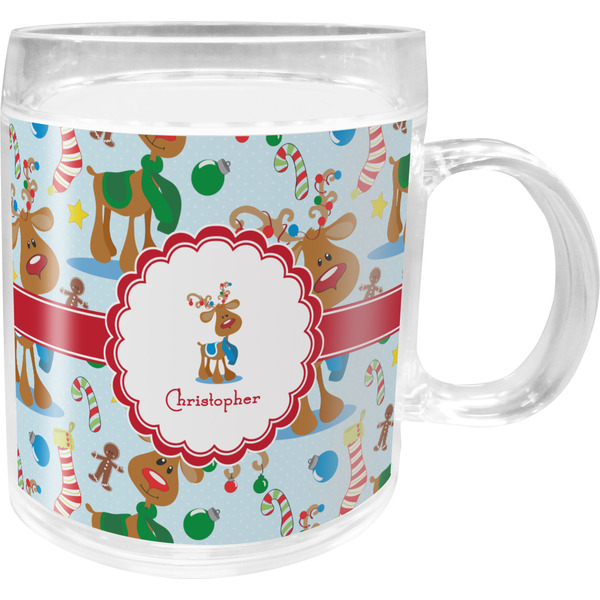 Custom Reindeer Acrylic Kids Mug (Personalized)