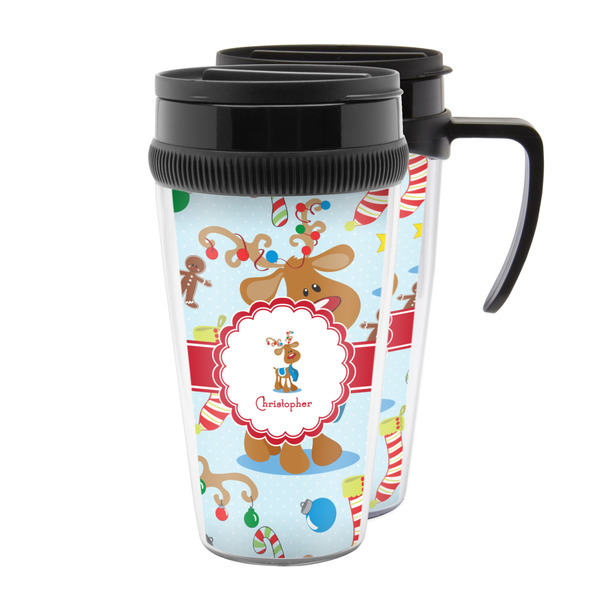 Custom Reindeer Acrylic Travel Mug (Personalized)