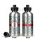 Reindeer Aluminum Water Bottle - Front and Back