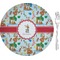 Reindeer 8" Glass Appetizer / Dessert Plates - Single or Set (Personalized)