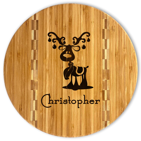 Custom Reindeer Bamboo Cutting Board (Personalized)