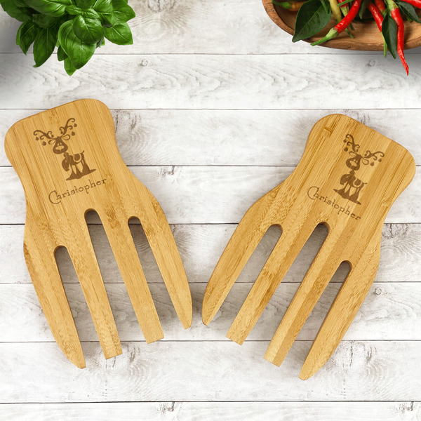 Reindeer Bamboo Salad Hands - LIFESTYLE