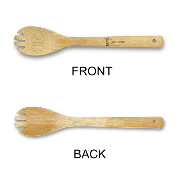 Reindeer Bamboo Sporks - Single Sided - APPROVAL