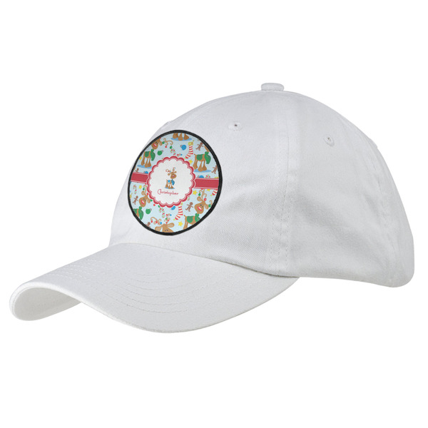 Custom Reindeer Baseball Cap - White (Personalized)