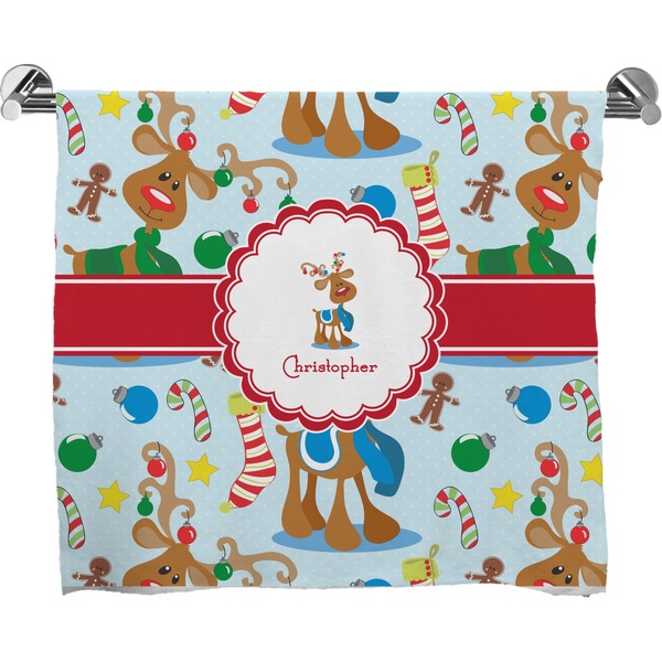 Custom Reindeer Bath Towel (Personalized)