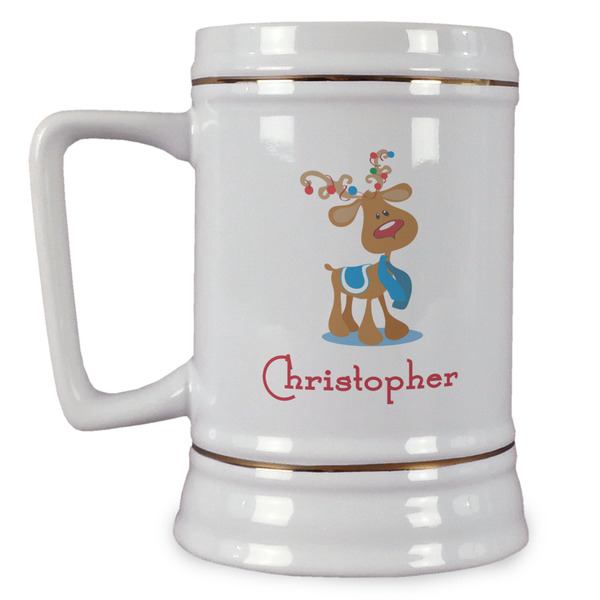Custom Reindeer Beer Stein (Personalized)