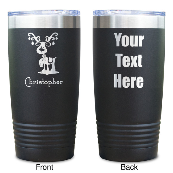 Reindeer Black Polar Camel Tumbler - 20oz - Double Sided  - Approval
